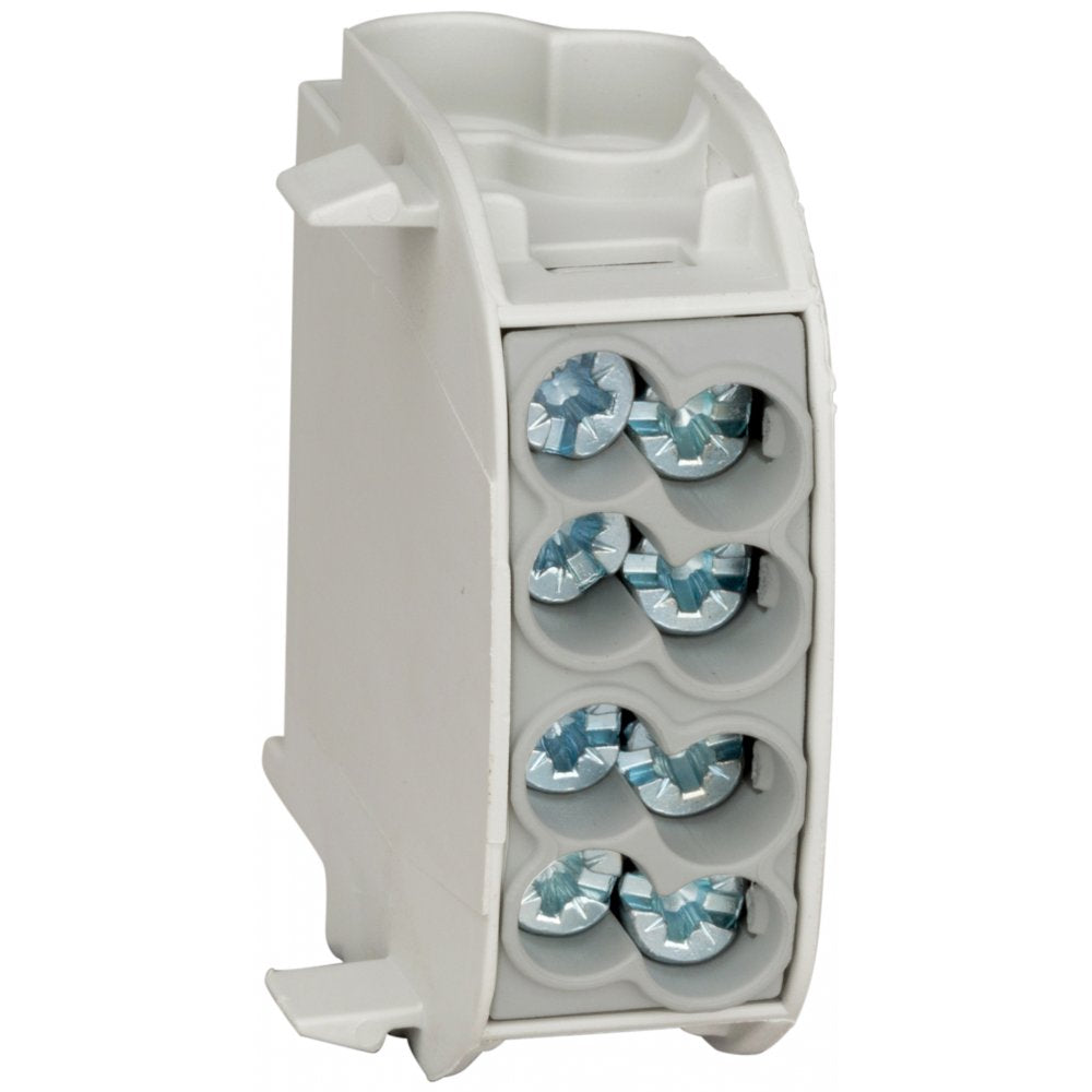 Clema derivatie, 25mm², 1 pol, Gri, 2 intrari si 2 iesiri