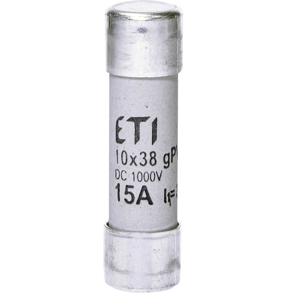 Siguranță fuzibilă cilindrică DC 15A/1000V CH10×38, gPV, ETI