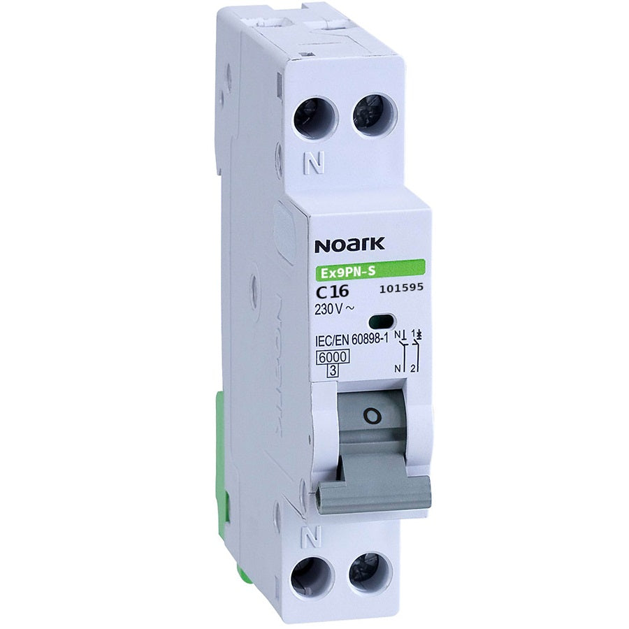 Intrerupator automat monofazat, siguranta curent alternativ, 1P+N, 16A, Noark, Ex9PN-S
