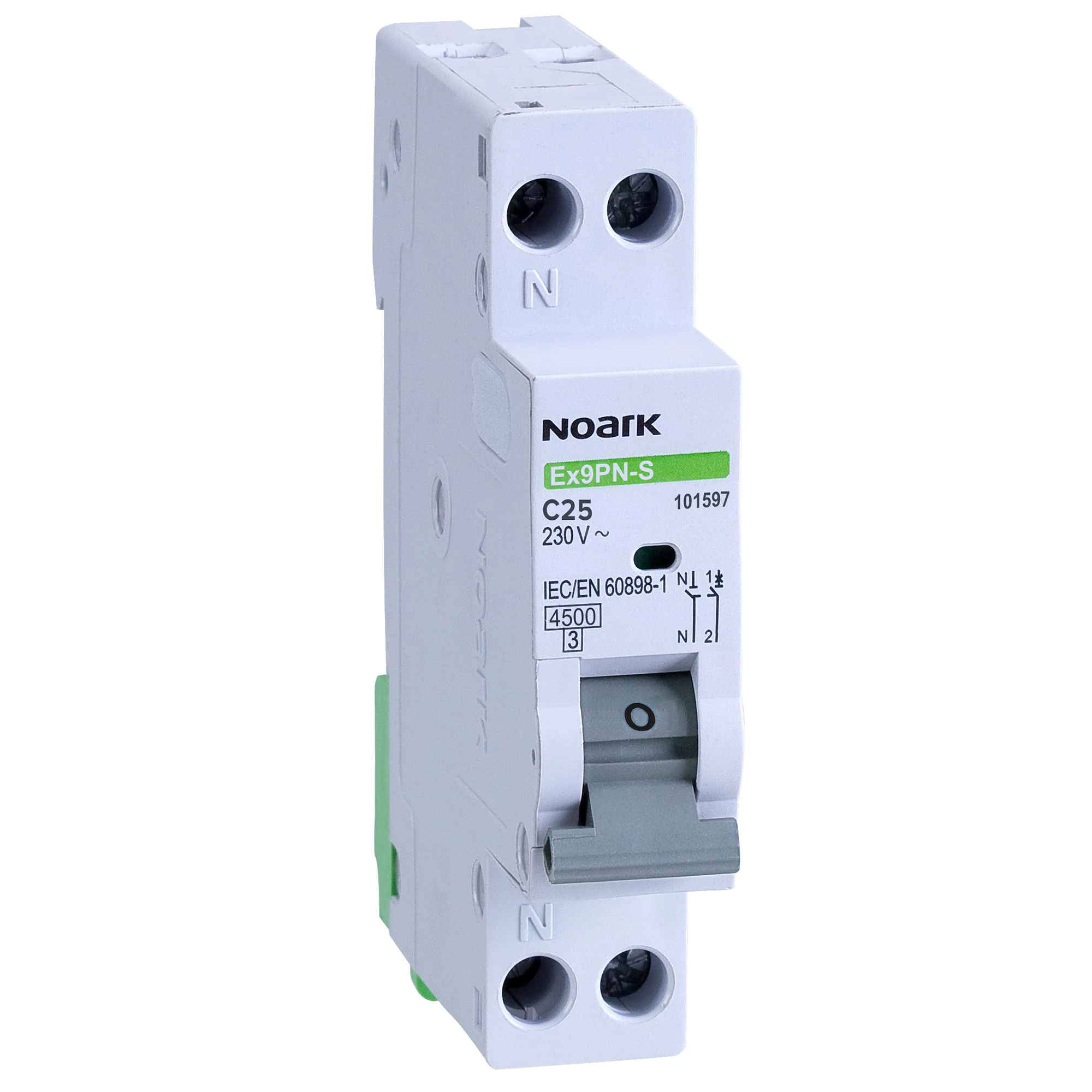 Intrerupator automat monofazat, siguranta curent alternativ, 1P+N, 25A, Noark, Ex9PN-S